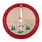 36" Santa Claus in Sleigh Burlap & Embroidered Christmas Tree Skirt